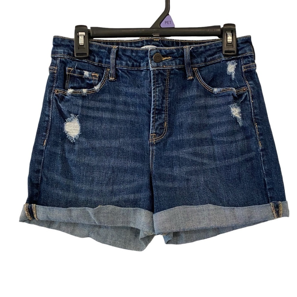 Old Navy Georgia women's size 6 high rise secret slim distressed denim shorts